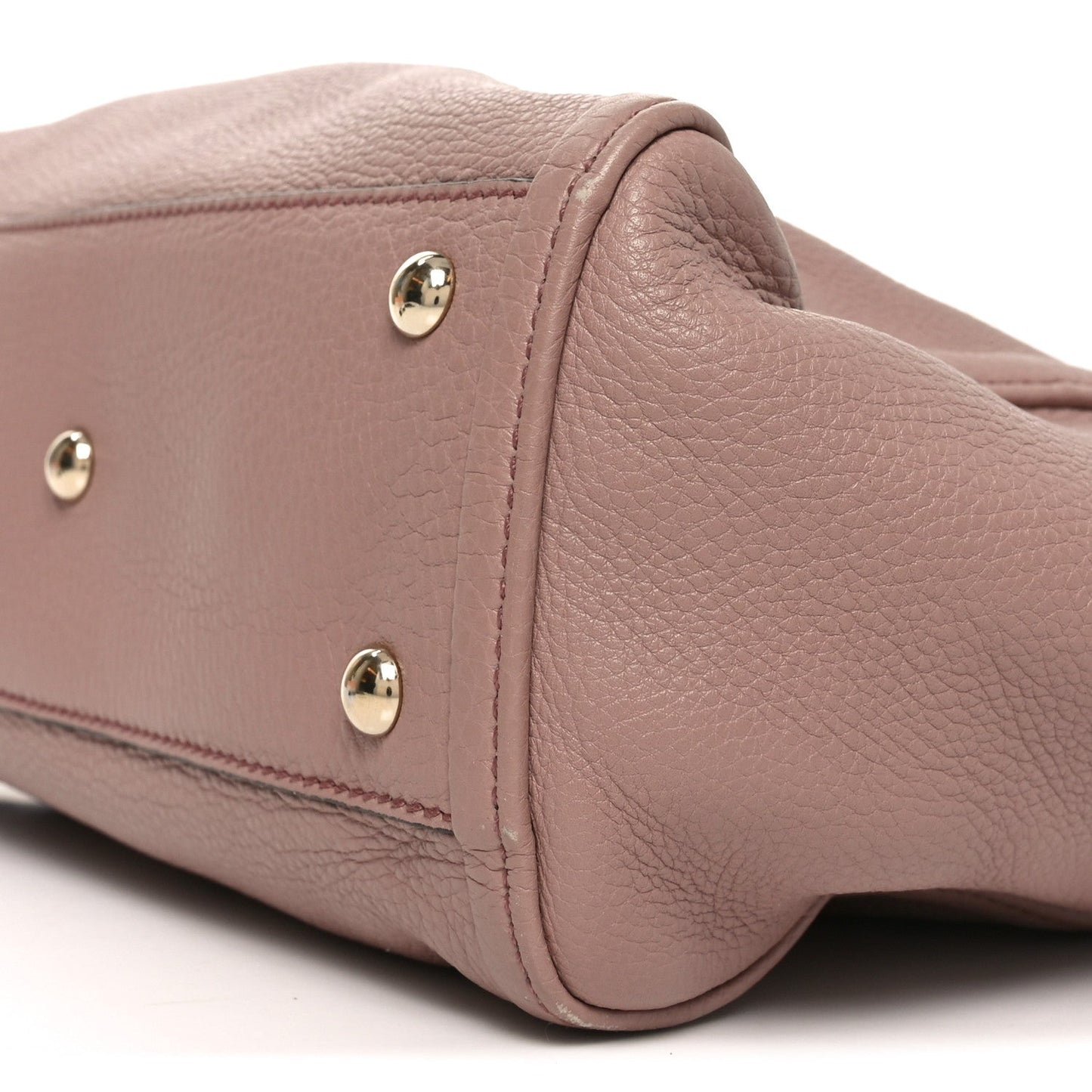 Pebbled Calfskin Small Soho Shoulder Bag Light Pink