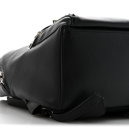 Grained Calfskin Rockstud Backpack Black
