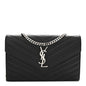 Grain De Poudre Matelasse Chevron Monogram Chain Wallet Black