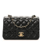 Lambskin Quilted Mini Rectangular Flap Black