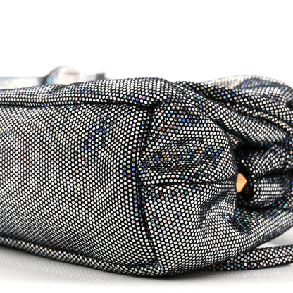 Glitter Calfskin Mini Cloud Clutch Multicolor