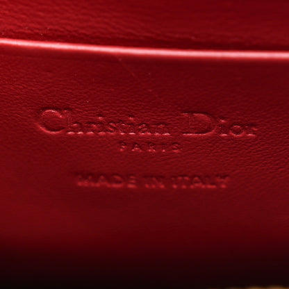 Patent Cannage Lady Dior Phone Holder Red