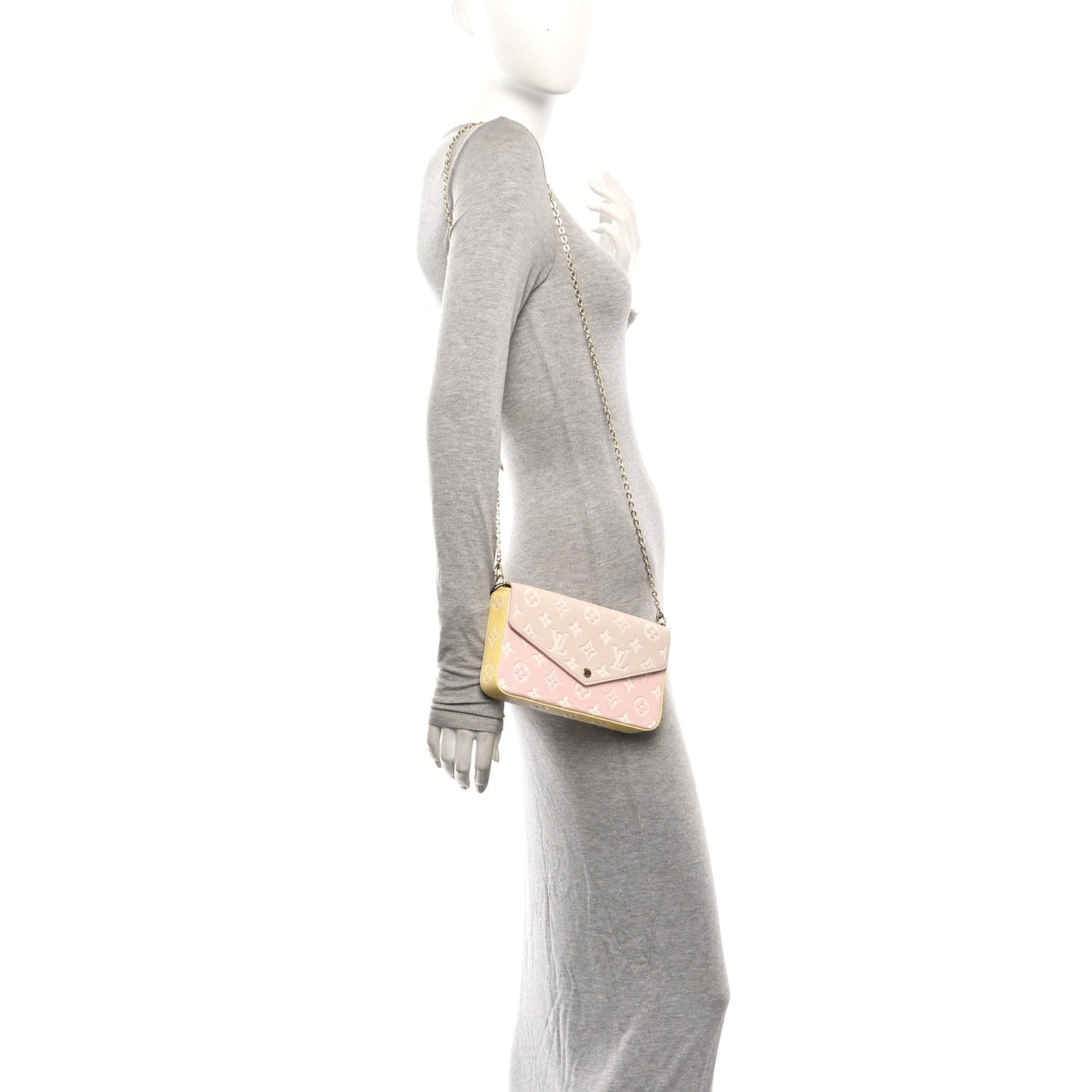 Empreinte Spring in the City Felicie Pochette Chain Wallet Pink Beige Yellow