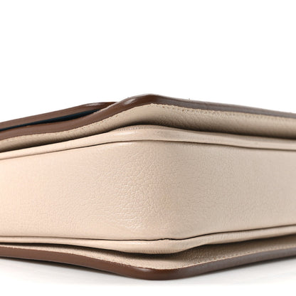 Goatskin Small D-Ring Bag Beige