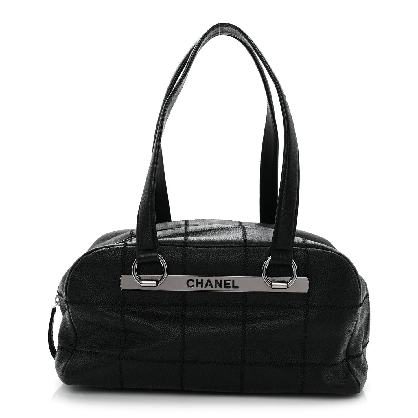 Caviar Square Stitched Bowler Black