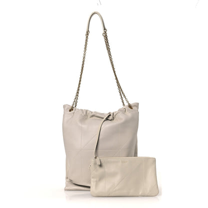 Lambskin Matelasse Monogram Medium Jamie 4.3 Pochon Blanc Vintage