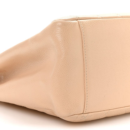 Caviar Quilted Grand Shopping Tote GST Beige Clair