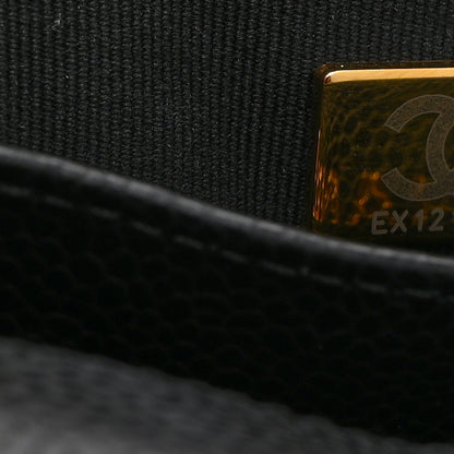 Caviar Quilted Mini Chain Flap Black