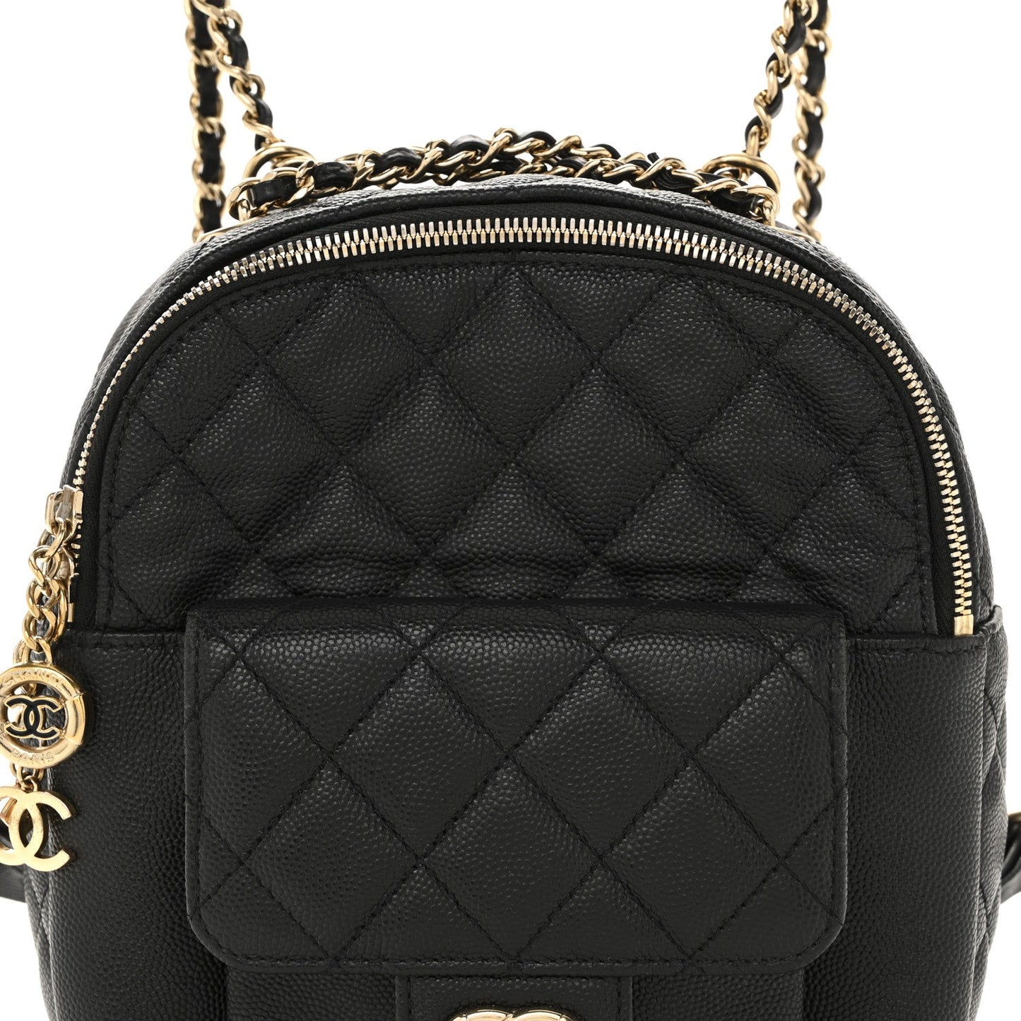 Caviar Quilted Small CC Day Backpack Black