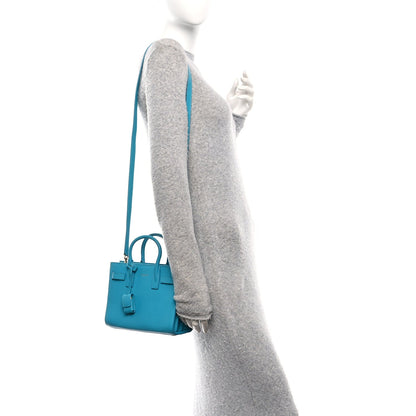 Calfskin Nano Sac De Jour Turquoise