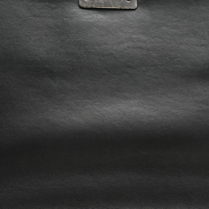 Patent Quilted Large Boy Flap Black