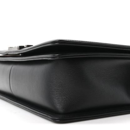 Calfskin Quilted New Medium Boy Flap Black