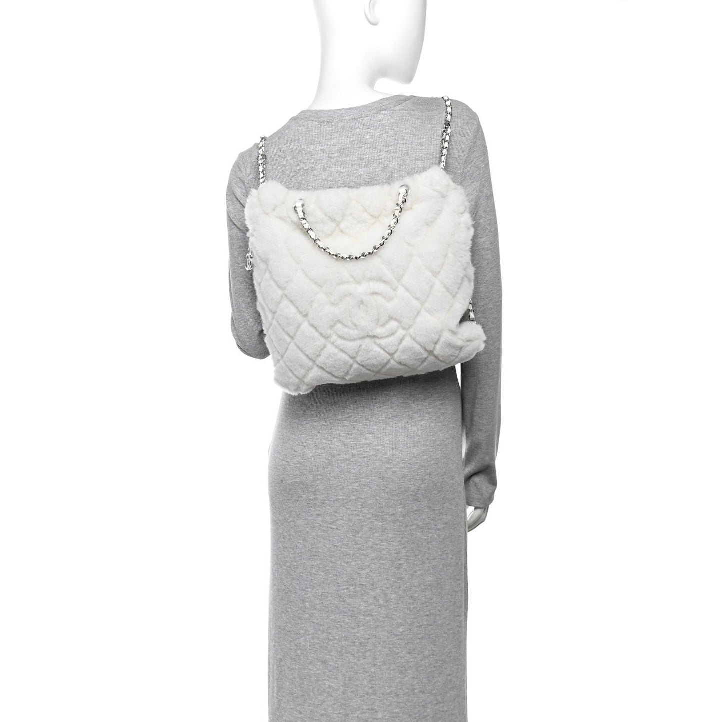 Shearling Coco Neige Backpack White