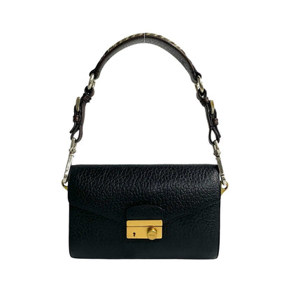 Prada Leather Tweed Shoulder Bag