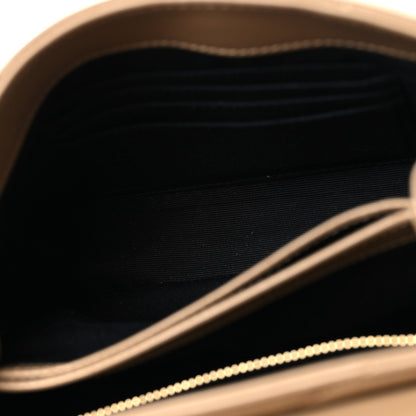 Calfskin Y Quilted Monogram Toy Loulou Crossbody Bag Dark Beige