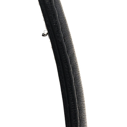 Velvet Quilted Small Wavy CC Hobo Black