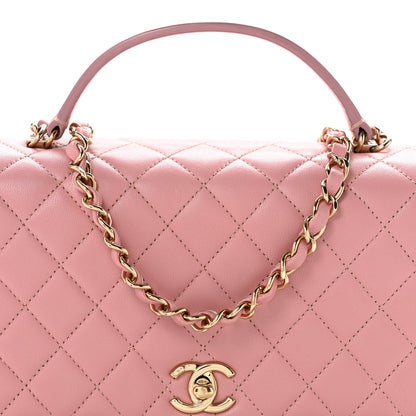 Lambskin Quilted Small Citizen Chic Flap Pink