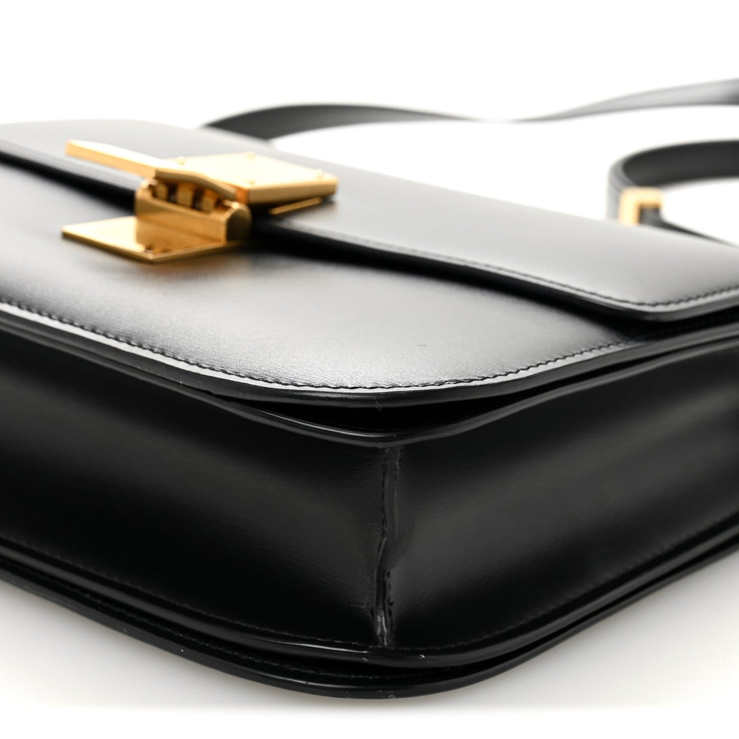 Box Calfskin Medium Classic Box Flap Bag Black