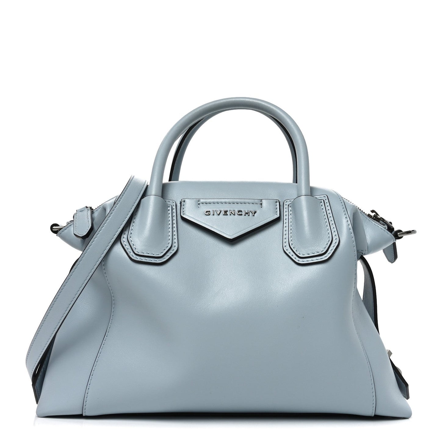 Calfskin Small Soft Antigona Ice Blue