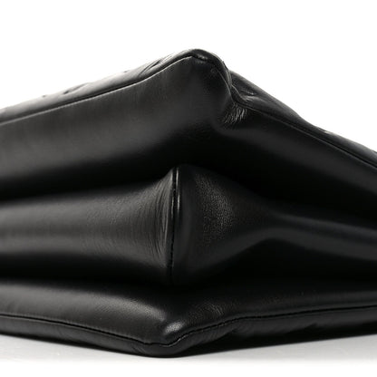 Lambskin Embossed Monogram Coussin MM Black