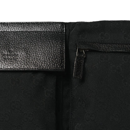 GG Monogram Double Pocket Belt Bag Black