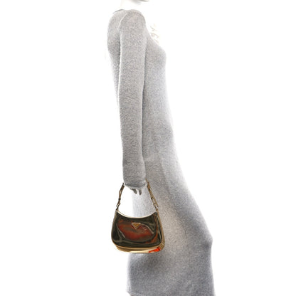 Spazzolato Cleo Adjustable Strap Shoulder Bag Platino