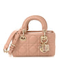 Lambskin Cannage Micro Lady D-Joy Rose Des Vents