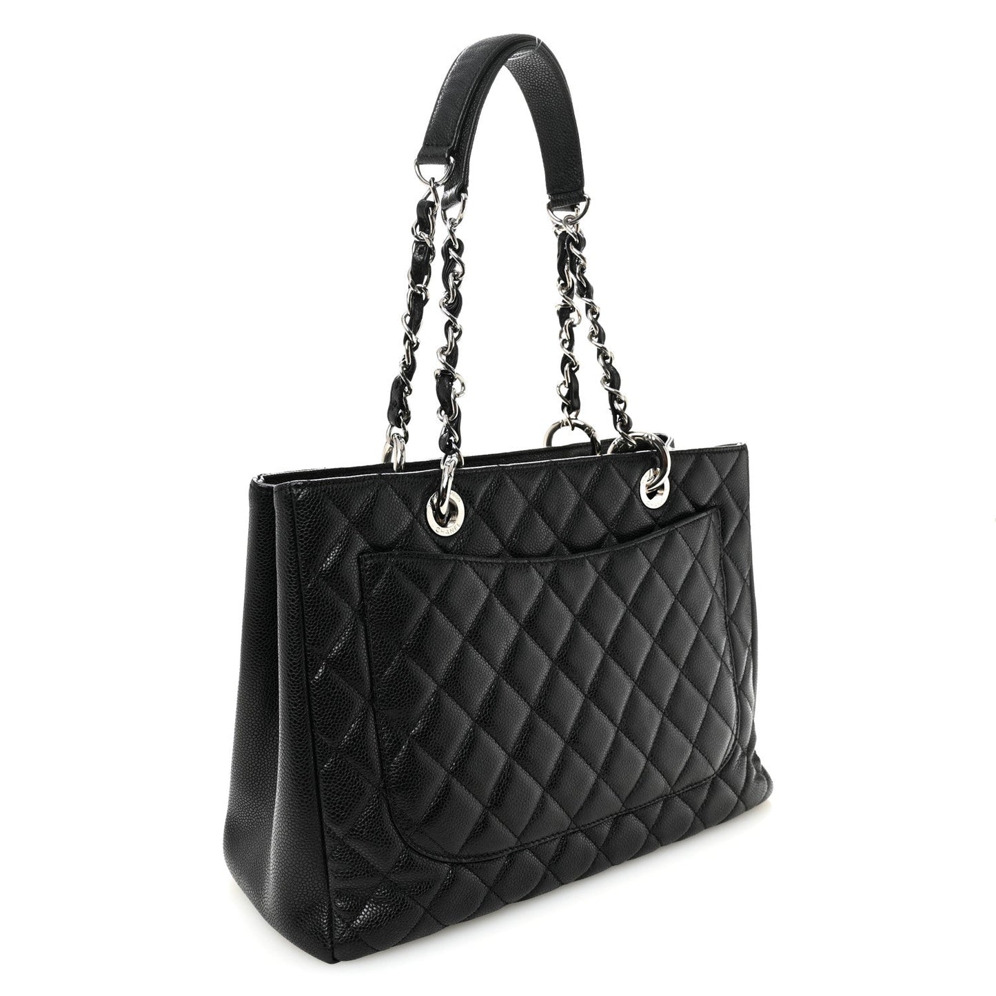 Caviar Quilted Grand Shopping Tote GST Black