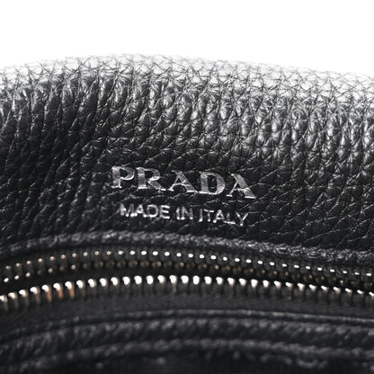 Vitello Daino Soft Flap Crossbody Black