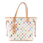 LV x TM Monogram Multicolor Neverfull MM White