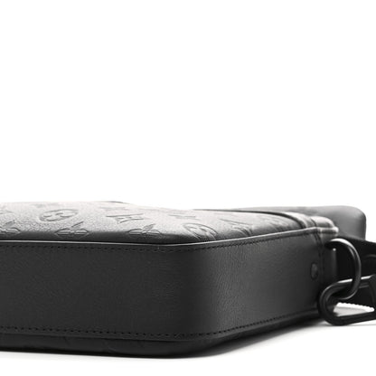 Calfskin Monogram Shadow Trio Messenger Black