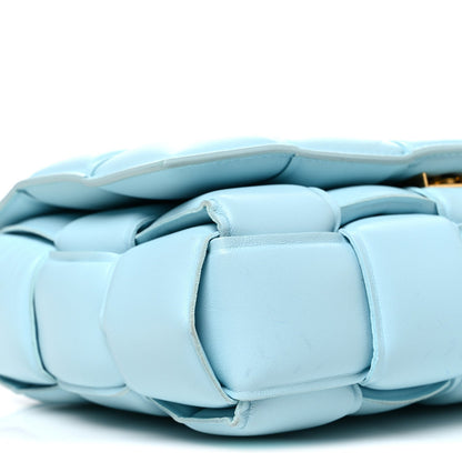 Nappa Maxi Intreccio Padded Cassette Crossbody Bag Ice