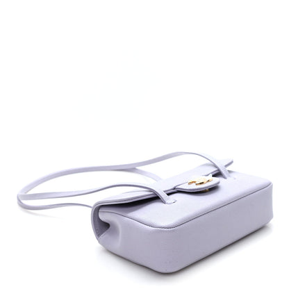 Shiny Caviar Mini Preppy Coco Shoulder Bag Purple