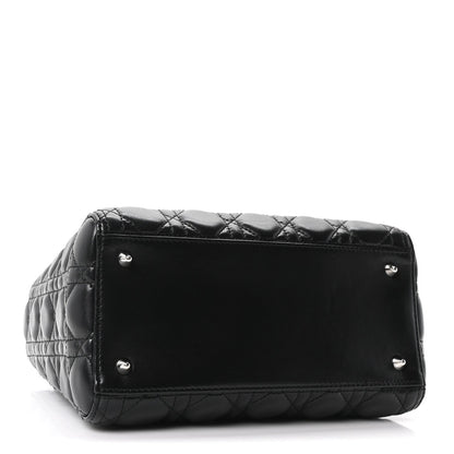 Lambskin Cannage Medium Lady Dior Black