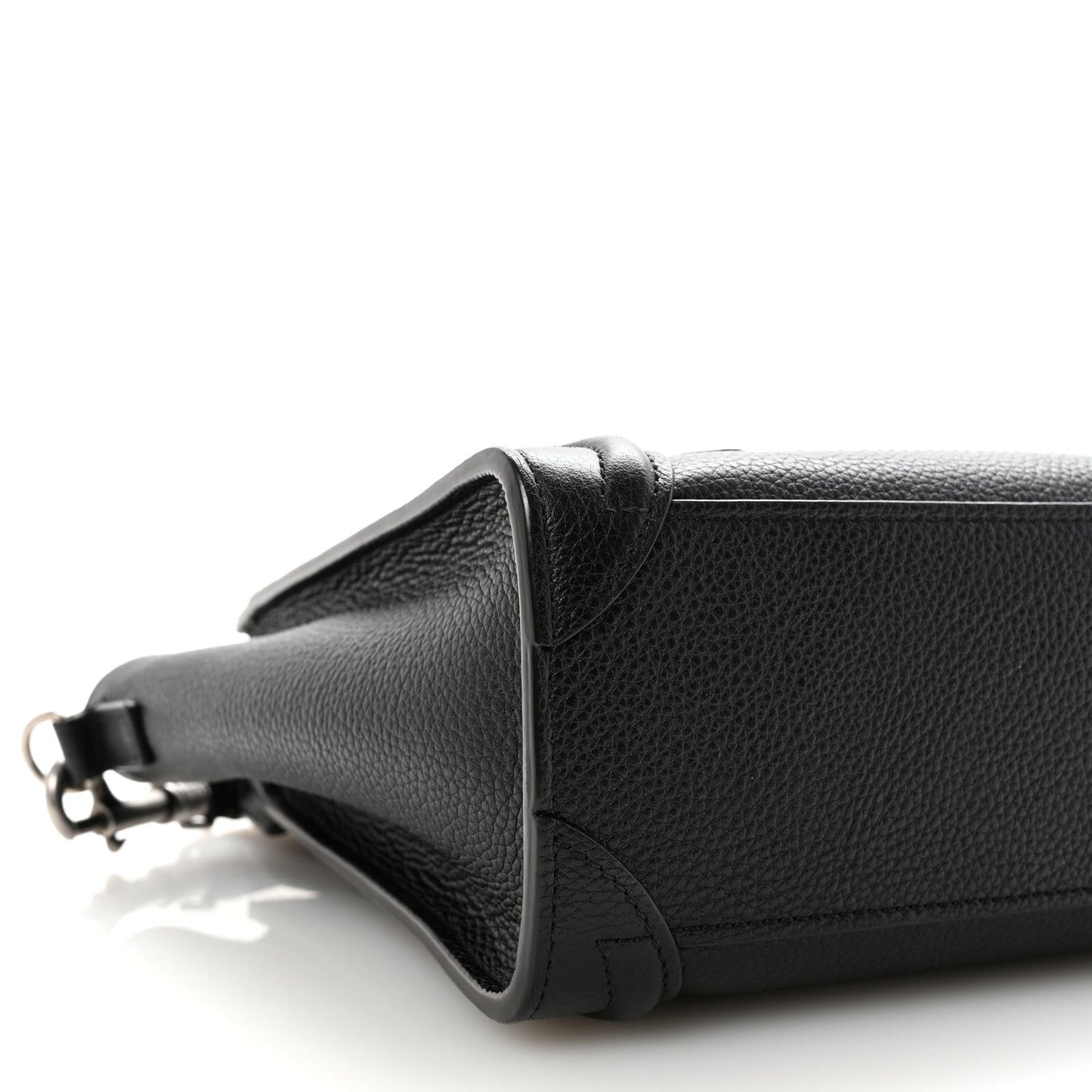 Drummed Calfskin Nano Luggage Black