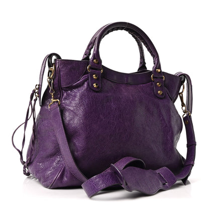 Agneau Classic Gold Hardware Velo Dark Violet