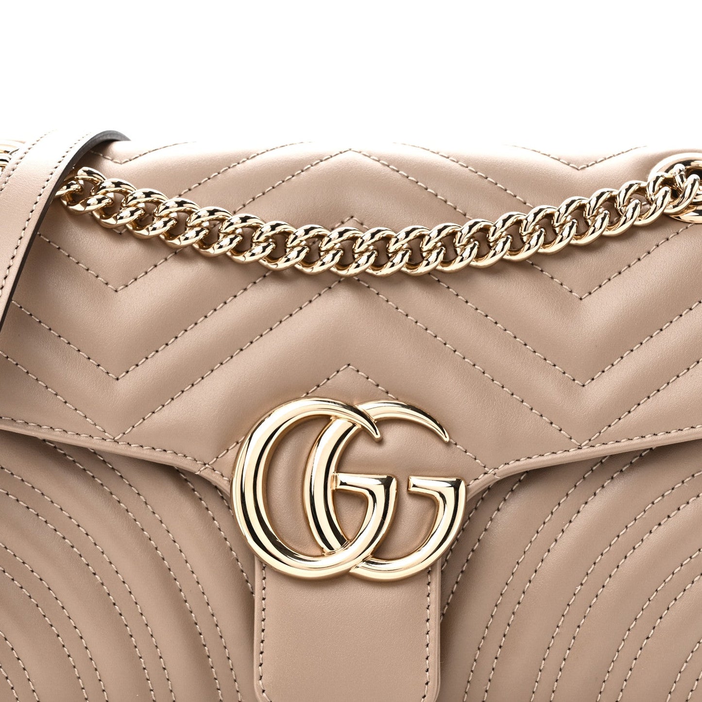 Calfskin Matelasse Small GG Marmont Shoulder Bag Porcelain Rose