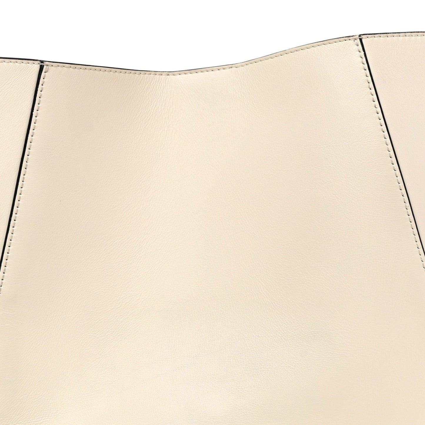 Calfskin VLogo Bucket Bag White
