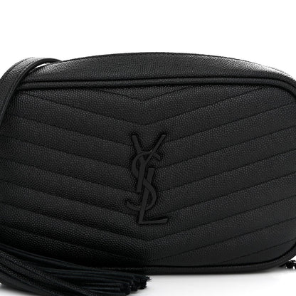 Grain De Poudre Matelasse Monochrome Monogram Mini Lou Camera Bag Black