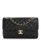 Caviar Quilted Small Double Flap Black