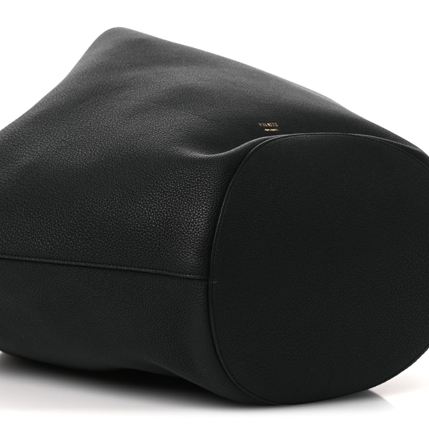 Pebbled Sport Calfskin Medium Lotus Tote Black