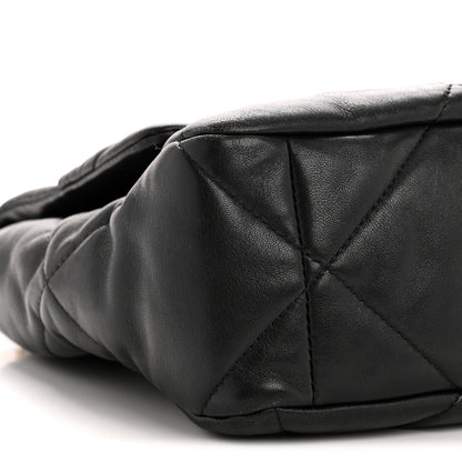 Lambskin Quilted Large Chanel 19 Flap Black