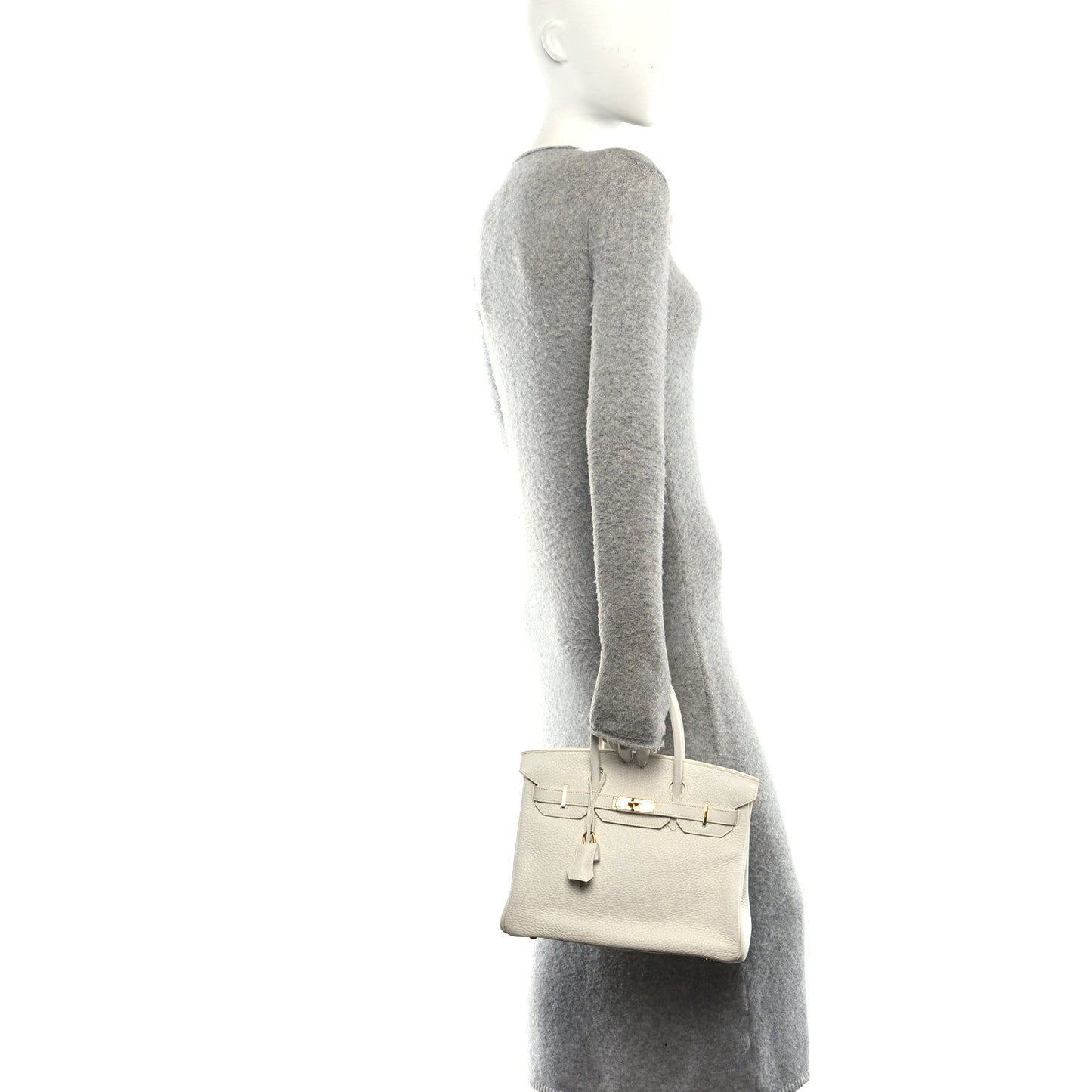 Taurillon Clemence Birkin 30 White