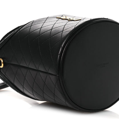 Lambskin Gabby Mini Bucket Bag Black