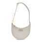 Satin Mini Crystal Vlogo Hobo Bag Silver