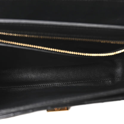 Calfskin Quilted Medium C Bag Black