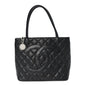 Caviar Quilted Medallion Tote Black