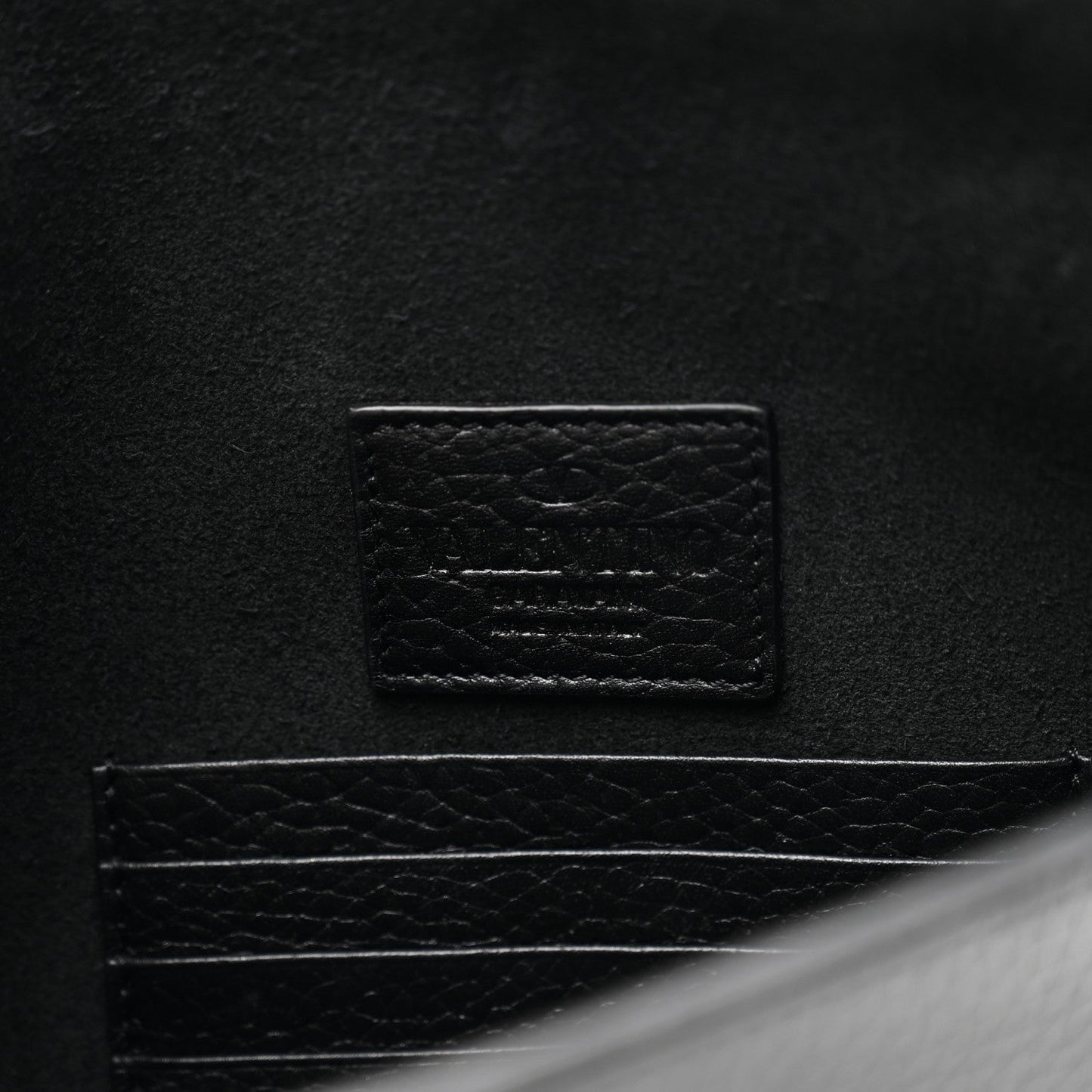 Pebbled Calfskin Large Rockstud Envelope Clutch Black