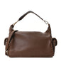 Grained Calfskin Nahir Shoulder Bag Nut