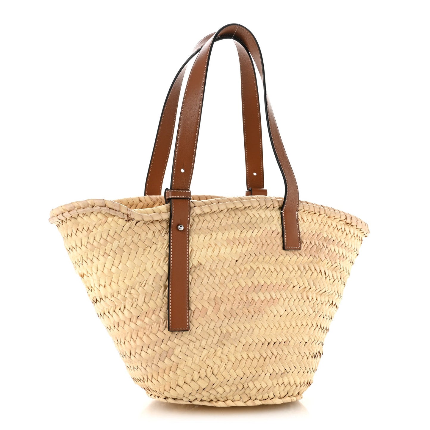 Raffia Basket Tote Bag Natural Tan